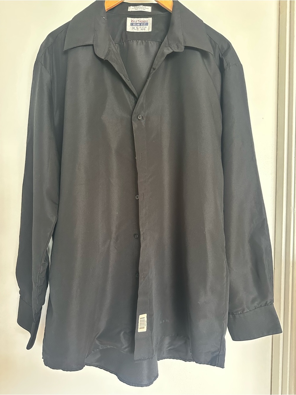 Men's Black Lightweight Shirt - Classic Collared Layer